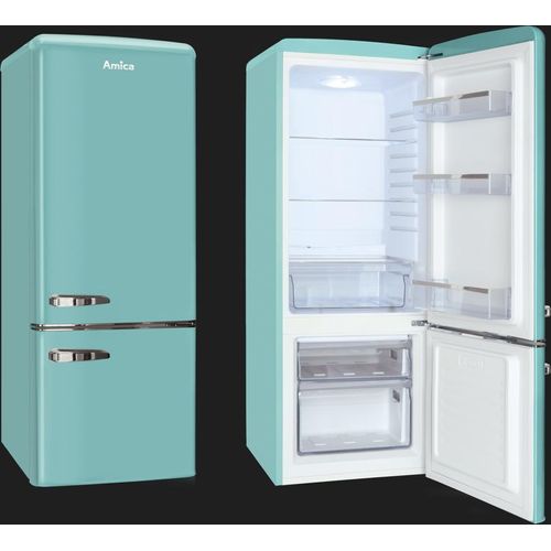 Amica KGCR 384 150 T, 191 l, NoFrost-Funktion (Kühleinheit), ST, 2 kg/24h, E, Blau