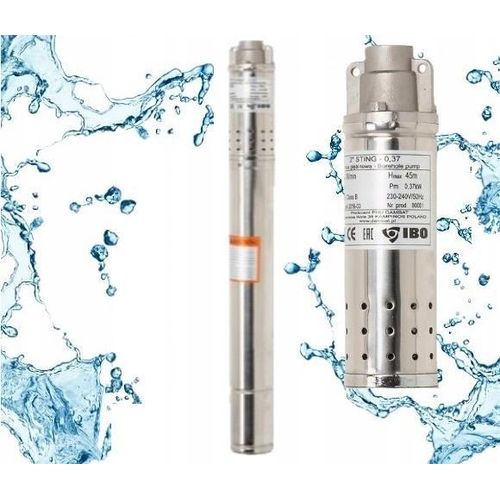 IBO | Tauchpumpe 2'' Sting-037 - 230V - Edelstahl - Hohe Leistung - 14m Kabel