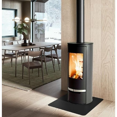 Panorama Kaminofen 7kW Holzofen XXL Bogenscheibe Heizofen Ofen Kamin 56319