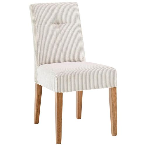Stuhl , Eiche, Beige , Holz, Textil , Eiche , massiv , eckig , 48.5x91x66 cm , Stoffauswahl, Typenauswahl, Gestellauswahl , Esszimmer, Stühle, Esszimmerstühle, Vierfußstühle