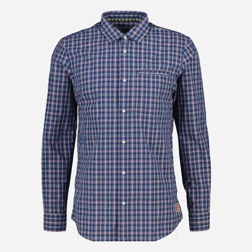 Dunkelblaues Hemd mit Logo-Detail Image