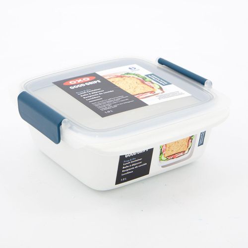 Weiße quadratische Lunchbox 1l