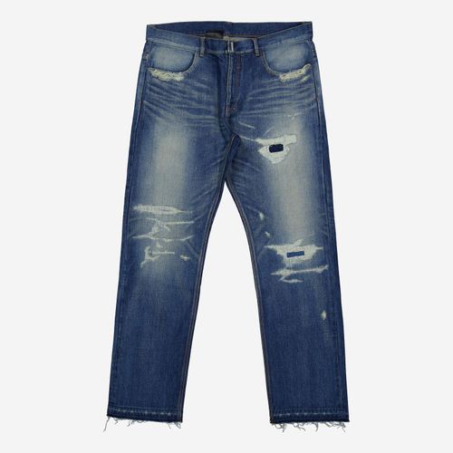 Blaue Jeans mit Waschung