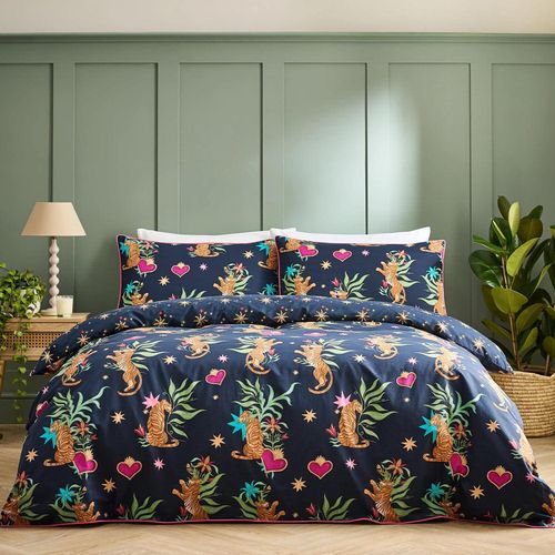 Mehrfarbiges Bettbezugset mit Tiger-Muster 140x200cm