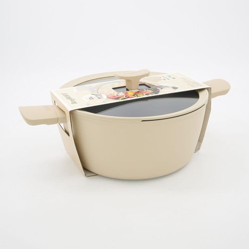 Beigefarbener Suppentopf mit Deckel 6,5l Image