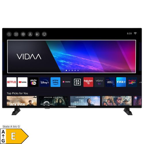 Telefunken QU50VP750S Fernseher 50 Zoll QLED Smart TV / VIDAA 4K UHD, HDR Dolby Vision, HD+ 6 Monate
