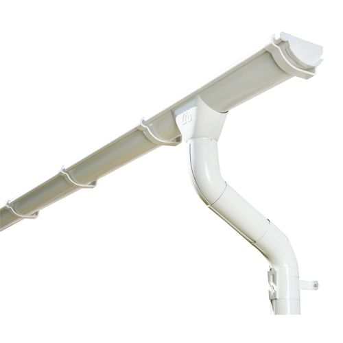 Regenrinne SKANHOLZ, weiß, B:10cm L:812cm, Metall, Rinnen, 812 cm, für Satteldach