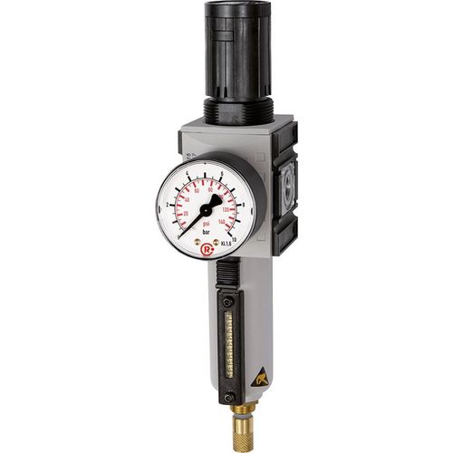 Riegler Filterregler »FUTURA«, MB, SR, Mano, BG 4, G 3/4, 0,5-8 bar, VA