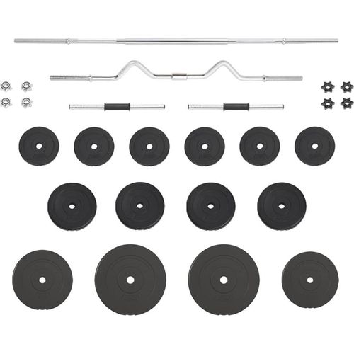 vidaXL Langhantel und Kurzhantel mit Gewichten 60 kg