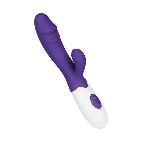 Kraftvoller Silikon-Rabbit mit stilisierter Eichel, 19 cm