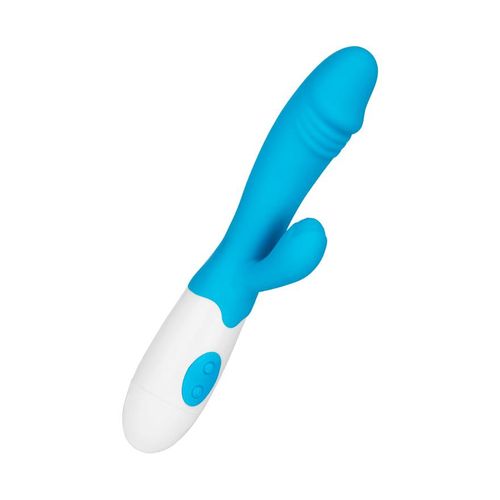 Kraftvoller Silikon-Rabbit mit stilisierter Eichel, 19 cm