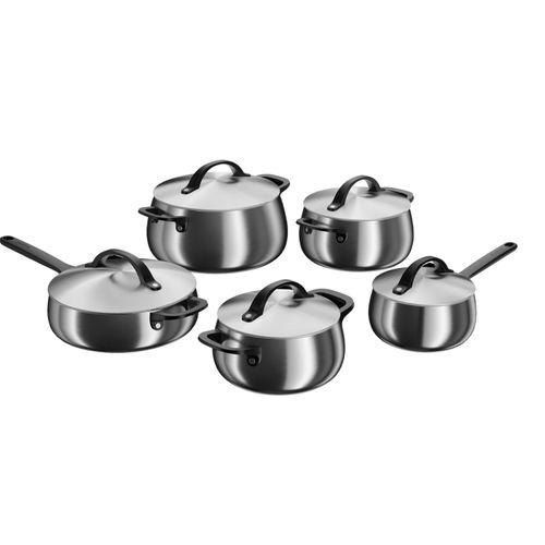 BergHOFF, 10-teiliges Kochtopfset, Schwarz