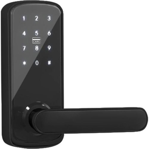 INF Smart Türschloss mit Fingerabdruck, Passwort & Tuya WiFi Zugang Schwarz