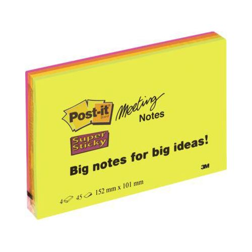 POST-IT Haftnotiz Meeting-Notes, XXL-Format, 152 mm x 101 mm