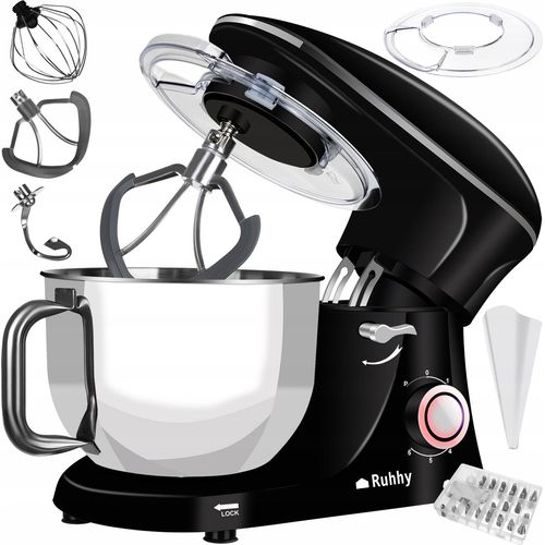 Ruhhy Planeten-Küchenmaschine 2200 W mit 6,2 l Schüssel und Spritzbeutel