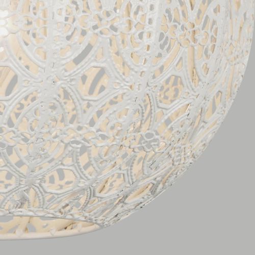 Pendelleuchte Chalina, creme, Metall, Ø 23 cm, E27