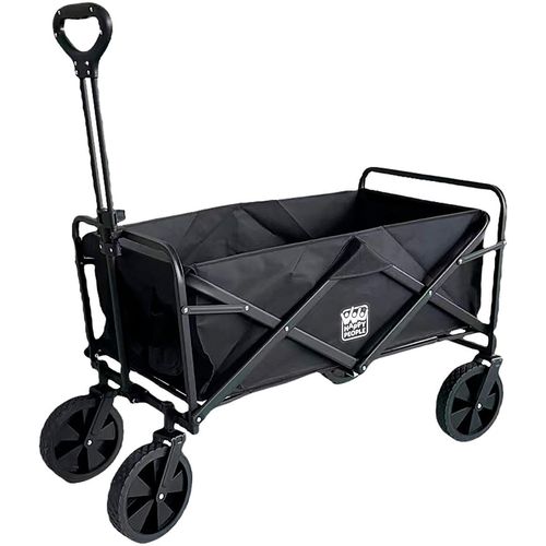 Bollerwagen HAPPY PEOPLE "Faltbarer Bollerwagen ca. 100x50x59cm", schwarz, Bollerwagen, Kinder, Polyester, faltbar
