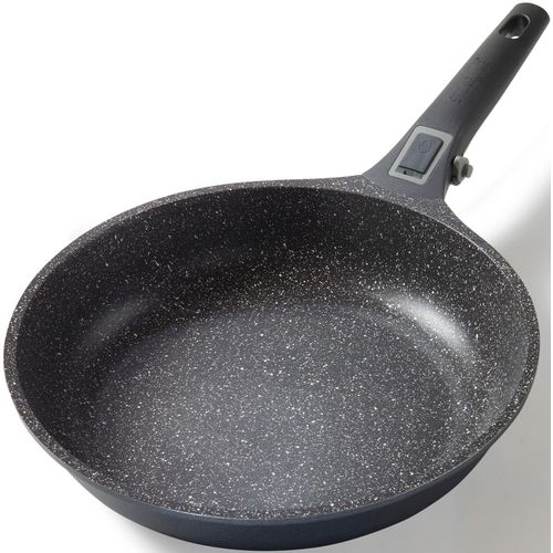 Bratpfanne STONELINE "Imagination PLUS", grau (anthrazit), H:6cm Ø:28cm, Pfannen, Bratpfanne, einzigartige Steinpartikel-Beschichtung, Induktion