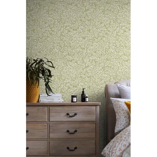 Vliestapete NEXT "DITSY LEAF Vliestapete 10mx52cm", grün, B:0,52m H:0m L:10m, Vlies, Tapeten