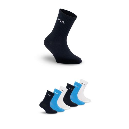 Socken FILA, Damen, Gr. 31-34, ocean, Baumwollmischung, Socken Socken, breites Rippenbündchen, Cotton-Mix, Unisex