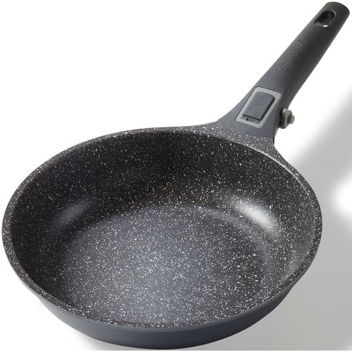 Bratpfanne STONELINE "Imagination PLUS", grau (anthrazit), H:5,5cm Ø:24cm, Pfannen, Bratpfanne, einzigartige Steinpartikel-Beschichtung, Induktion