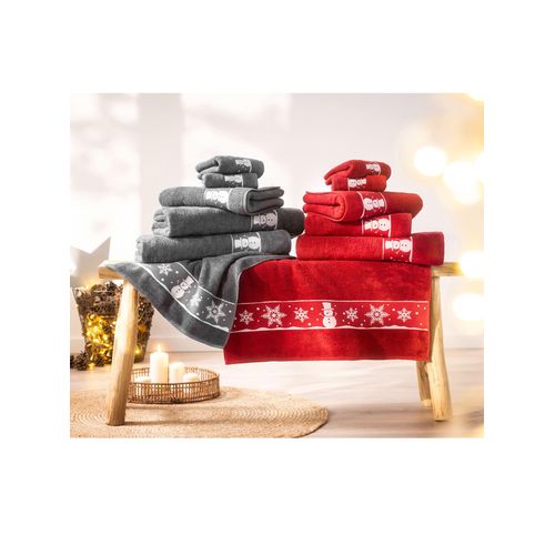 Handtuch DYCKHOFF Gr. 5, rot, B:30cm L:50cm, 100% Baumwolle, Handtücher