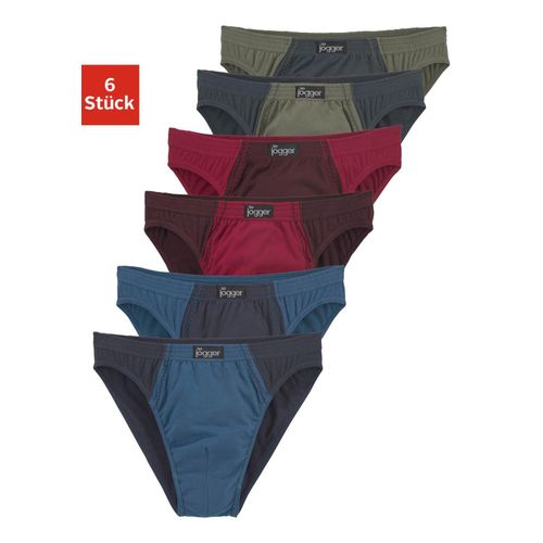 Slip LE JOGGER, Herren, Gr. 8, 6 Stk., bunt, Jersey, Obermaterial: 100% Baumwolle, unifarben, körpernah, Unterhosen Slip, schöner Basic in schönen Farbkombinationen