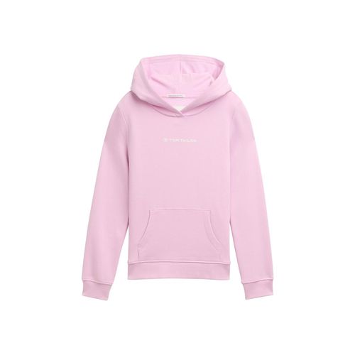 TOM TAILOR Mädchen Hoodie Sweatshirt mit Logo-Print, lila, Uni, Gr. 164
