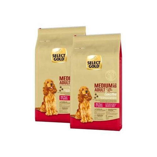 SELECT GOLD Sensitive Trockenfutter Hund Adult Medium Pferd und Tapioka 2x12 kg