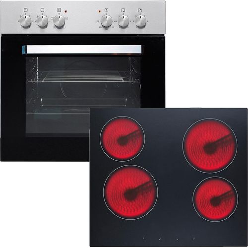 PKM Einbauherdset Backofen Glaskeramik Kochfeld Herdset BIC3 I-GK-IX-2 V2 - 59 L