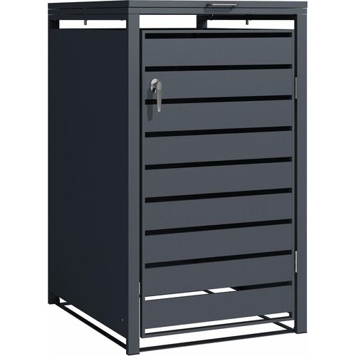 Phoenix GB1168AAK Aufbewahrungsbox mit einzelnen Rollen - Galvanisierter Stahl - Witterungsbeständig - Abdeckung für Außenbox - Anthrazit