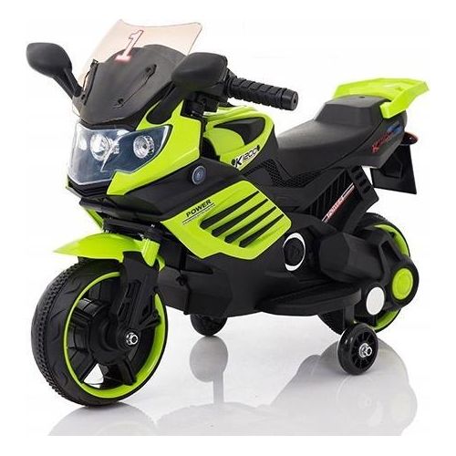Ekspand | Kinder Elektromotorrad K1500 - Grün - LED-Lichter - Sicher und Spaßig - Ideal für Outdoor