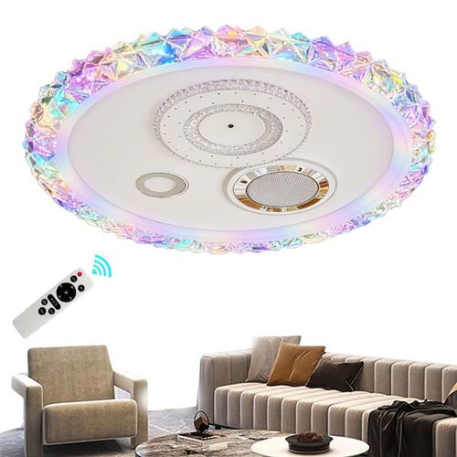 72W LED Deckenleuchte 50cm mit Bluetooth Lautsprecher, RGB Musiklampe, App & Remote Control