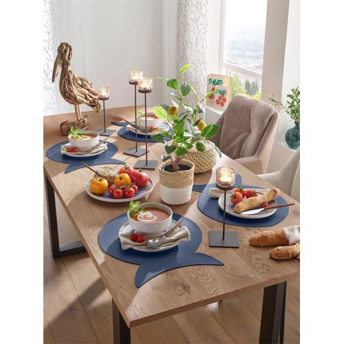 Platzset, rauchblau, B:45cm, 100% Polyurethan, Platzsets