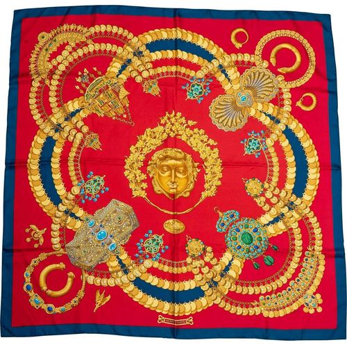 Hermès Tücher & Schals - Hermes Classic "Kosmima" Silk Carre 90 Scarf Tuch - Gr. unisize - in Rot - für Damen Image