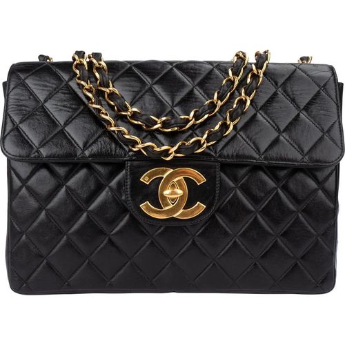 Chanel Crossbody Bags - Chanel Quilted Lambskin 24K Gold Jumbo Single Flap - Gr. unisize - in Bunt - für Damen Image