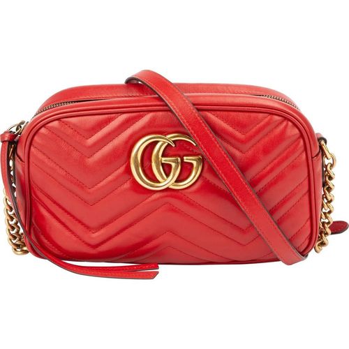 Gucci Crossbody Bags - Gucci Red Leather Marmont GG Crossbody Bag - Gr. unisize - in Rot - für Damen Image