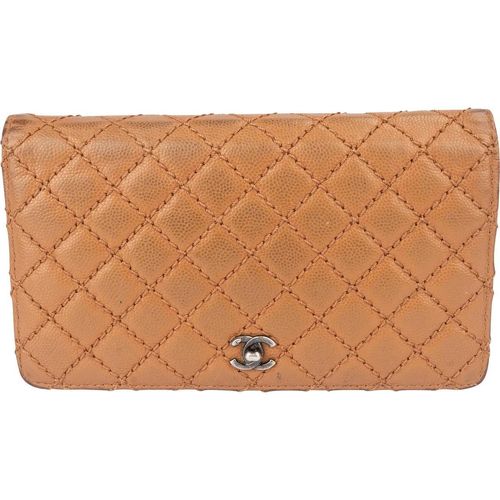 Chanel Portemonnaie - Chanel Stitching Caviar Leather Boy CC Wallet - Gr. unisize - in Braun - für Damen Image