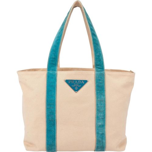 Prada Crossbody Bags - Prada Classic Big Triangle Beach Handbag - Gr. unisize - in Beige - für Damen Image