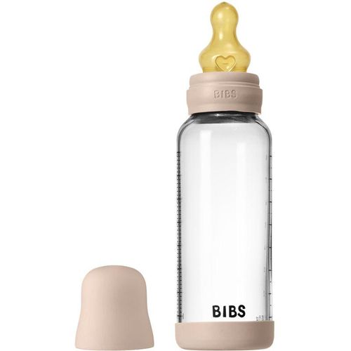 BIBS Baby Glass Bottle Round Latex oorbellen Blush 240 ml