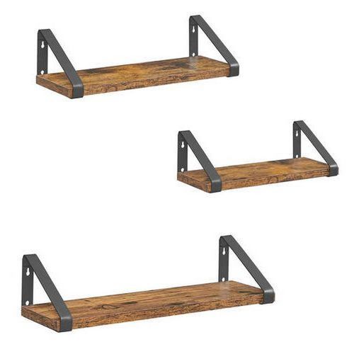 Boxxx Wandregal , Braun, Schwarz , Holzwerkstoff , Vintage , 35x10x12 cm , Typenauswahl , Küchen, Küchenmöbel, Küchenregale