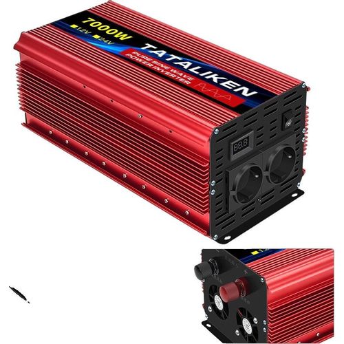Reiner Sinuswellenwechselrichter, DC-zu-AC-Konverter, LED-Anzeige, 7000W, Europa, 24V, 220-240V