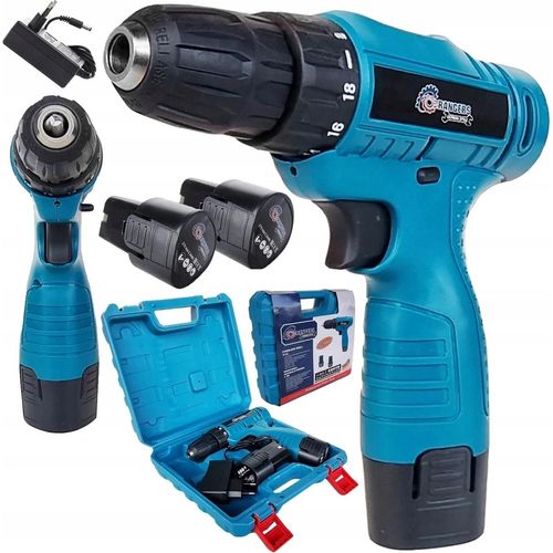 Bohrmaschine/Schrauber 21V 2Aku Li-Ion Mit Ladegerät Koffer Mini Wasserwaage