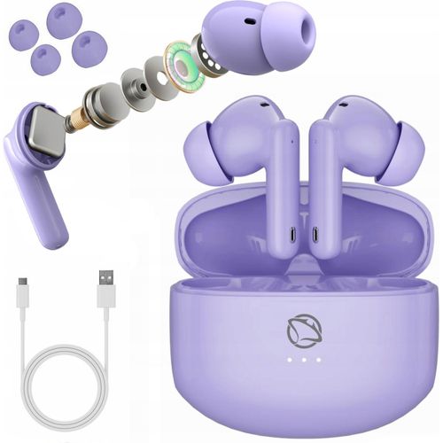 Manta Rytmo TWS In-Ear-Kopfhörer Bluetooth 5.3 Lila Mit USB-C-Etui