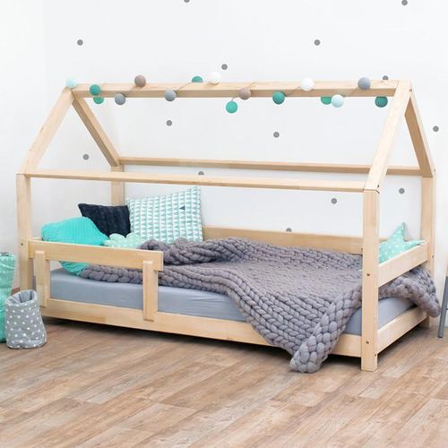 Children's House Bed TERY with Firm Bed Guard - White - 90 x 180 cm