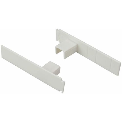 Sichtschutzbefestigungen Zubehör-Set LIEDECO "Seitendeckel", weiß, Kunststoff, Sichtschutzbefestigungen