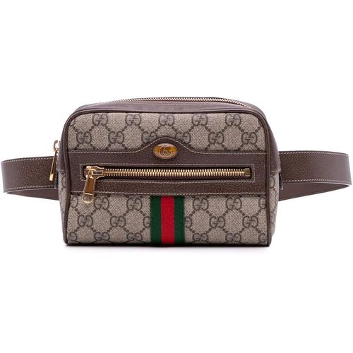 Gucci Bauchtaschen - Small GG Supreme Ophidia Belt Bag - Gr. ONE SIZE - in Braun - für Damen