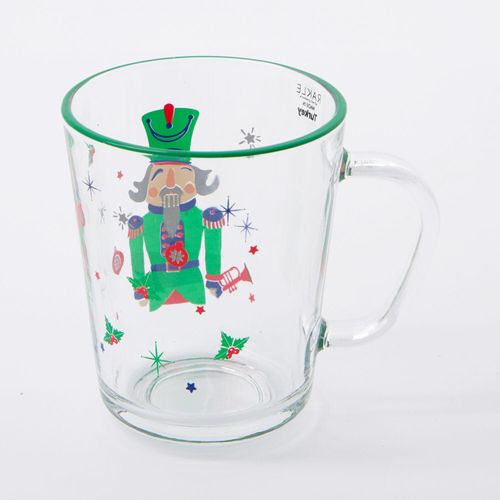 Klare Tasse mit Nussknacker-Motiv 9x10,5cm