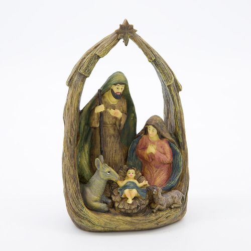 Mehrfarbige Weihnachtskrippen-Figur 21x13cm