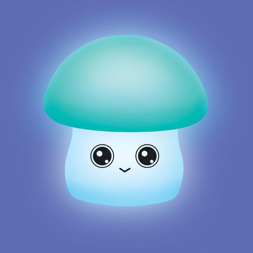 Mehrfarbige LED-Leuchte im Pilzdesign